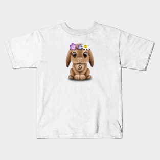 Cute Baby Bunny Hippie Kids T-Shirt